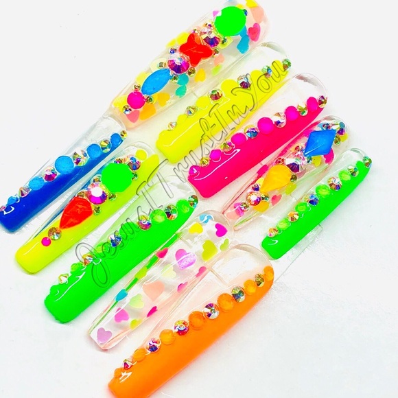 NEON LIGHTS - XXL BALLERINA PRESS ON NAILS - Picture 9 of 13